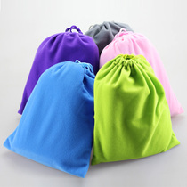 Cotton wool inflatable U neck pillow storage bag drawstring bag hanging bag portable multi-color travel supplies