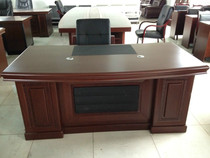 Chengdu supervisor desk Large class table Medium fiber board spray paint 2 meters office desk Manager desk Low cabinet drag cabinet combination