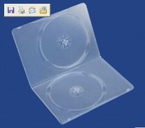 Ultra-thin 7 cm disc box double disc rectangular transparent DVD VCD disc box soft plastic double disc box