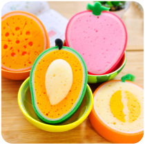 Creative Home Attractive Fruit Thickening Sponge Baggy Cloth Dishcloth Cute Vigorously to grease sponge