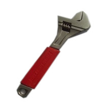 High quality adjustable wrench 10 inch handle with glue non-slip movable wrench motorcycle repair tool