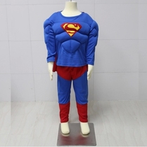 Muscle Superman costume Christmas costume June 1 Childrens Day performance costume Children Superman costume
