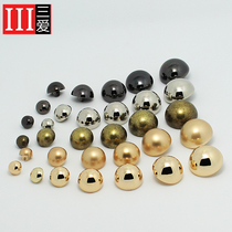 Metal buttons all match round spherical bald head high leg mushroom button shirt trench coat coat decorative buttons