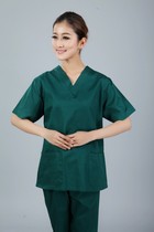 South Dingell Surgical Coat Short Sleeve Isolation Brushed Hand Wash Clothes Wholesale All Cotton High Temperature Hospital Ink Green