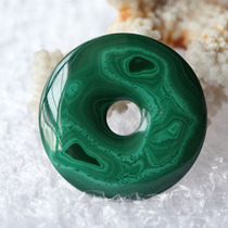 Shuijade ice natural malachite pendant malachite safe buckle car hanging large sweater chain necklace pendant