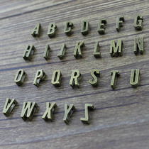 Retro bronze accessories-perforated 26 English letter pendant handmade DIY material pendant pendant alloy