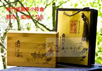 Natural bamboo tea with Anhua black tea packaging brick tea empty gift box 400-2000G brick pure bamboo packaging box