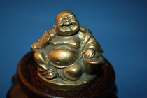 Old stock pure brass Maitreya Buddha Giant belly Buddha ornaments study supplies special price