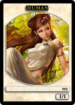 (M3 Card)MTG Magic Card Metal Derivatives Season 6-Humans Gather Townspeople