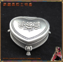 Russian tin silver jewelry box Oval three-dimensional relief tin hand decoration box four looks optional special price