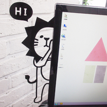 Japan and South Korea stationery Computer side message board Display screen Post-it note board Office supplies post-it note board