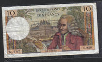 France 10 francs in physical picture on 1973