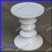 CL1005 Solid wood round stool-white black Imos small stool shoe stool stools