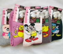 Thickened cotton terry warm ladies socks student cartoon socks pine socks super thick printed winter socks