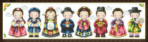 SO-G12 paper embroidered chart 5 pages 128g color spray paper printing