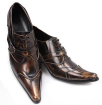 2015 new fashion high shoes British Korean version pointed toe mens leather shoes high-heeled mens shoes hairdresser casual stage shoes