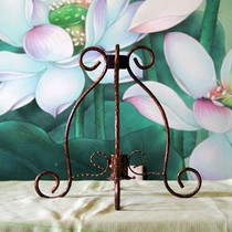 Hand-cranked warp wheel special base Tibet Buddhist equipment products iron-plated copper-plated eight auspicious six-character truth compassion and compassion