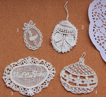 B16 handmade DIY clothing accessories day single lace embroidered swan butterfly knot block plinth