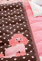 Polka dot curly dog * Export single patch hand embroidered sleeping bag quilt~Super detail map