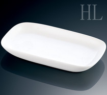 Creative ceramic hotel tableware white porcelain rectangular ceramic round head new towel dish tray soap dish napkin dish