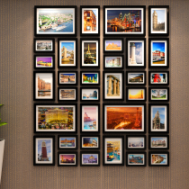 Creative multi-frame European Photo Wall photo frame wall childrens study bedroom solid wood Photo Wall culture enterprise Wall