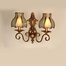 Yiyuan full copper wall lamp solder copper lamp European style villa TV background wall lamp bedroom bedside living room lamp