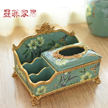 american style living room home tea table ornaments remote control storage box european style napkin tissue box