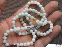 Natural Emerald A Goods Necklace Myanmar Jade Round Pearl Jade Beads Necklace Woman