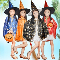Adult childrens dance costume Halloween dress up ghost festival pumpkin shawl short cape pumpkin cloak Cape