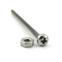 304 stainless steel long screw bolt screw M3 4 5 6 screw DIY handmade bolt nut