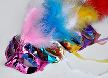 Painted half face with feather mask stage masquerade mask Halloween mask a variety of special Wholesale
