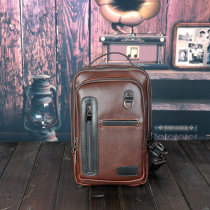 Crazy Horse Leather Chest Bag Fashion and Casual New Mens Shoulder Bag Strap Wear-resistant Crazy Backpack 2021 New Tide