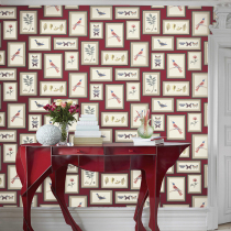 New Chinese wallpaper PVC wallpaper bedroom study living room background wall wallpaper modern Chinese flowers and birds wallpaper