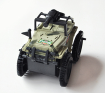 On the battery puzzle early education camouflage armored car childrens toys electric military somersault dump truck toy hot sale