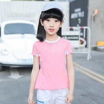 Child Clothing Children Short Sleeve Speed Dry T-shirt Girl 2022 Summer New Summer Dress Girl Half Sleeve Body Shirt Speed Dry Clothing