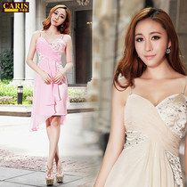 caris Bridesmaid dress dress Sister dress Summer lady short banquet evening dress Performance dress Toast dress