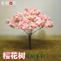 Cherry blossom tree model moss micro-landscape jewelry Peach blossom tree DIY material fleshy potted plant decoration landscaping mini