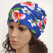 2021 new swimming caps womens fashion printed comfort 100 pleats enlarged without leehead long hair care sexy swimming cap