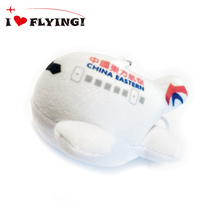I love flying) China Eastern Airlines cute cartoon plush plane doll keychain travel boarding trolley case bag pendant