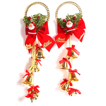 Christmas Ornaments Bells 30CM Christmas Tree Pendant Santa Garland Rattan Rattan Decoration Bells Gold