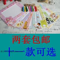 3 5 6 7 inch hanging paper photo frame creative photo wall Kraft paper frame wall photo album with hemp rope clip