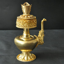 Nepal copper full gilt gold water bottle small gilt net kettle Ben pot