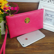 Special new Korean version of lychee pattern multi-color zipper long womens wallet card bag business card bag bank card bag