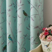 Field Garden Improvised Curtains Free Of Punch Telescopic Rod Mounting Bedroom Balcony Floating Windows Full Shading Fabric Thickened Shumbles