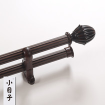 Small days Roman Rod thickened high load-bearing silent curtain rod single rod double rod 29-ribbed Rod