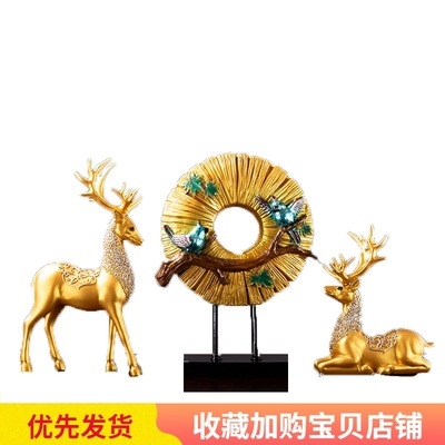 Deer decoration creative home home decoration Indoor living room wine cabinet coffee table TV cabinet entrance room decoration