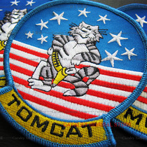 US Navy Air Force F-14 Xiongcat Fighter TOMCAT Mascot Chest Badge Arm Badge