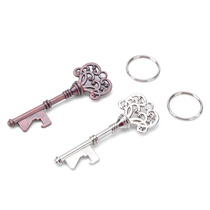 Hollow flower not business business beer bottle opener metal keychain hollow pattern key ring creative practical small gift