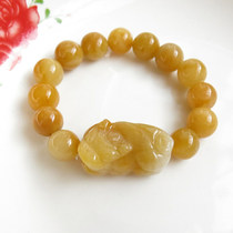 Xinjiang Hetian Jade bracelet Round bead bracelet Pixiu bracelet Topaz bracelet Gobi Topaz bracelet Pixiu bracelet