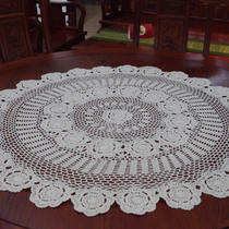 I love my family handmade crochet hook hook cotton lace hollow coffee table cloth round tablecloth diameter 100CM